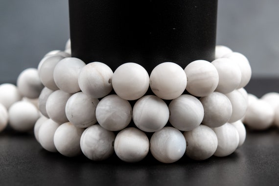 Natural Matte White Crazy Lace Agate Gemstone Grade Aaa Round 4mm 6-7mm 8mm 10mm Loose Beads