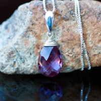 Color Change Alexandrite Pendant Sterling Silver 925, June Birthstone | Natural genuine Gemstone jewelry. Buy crystal jewelry, handmade handcrafted artisan jewelry for women.  Unique handmade gift ideas. #jewelry #beadedjewelry #beadedjewelry #gift #shopping #handmadejewelry #fashion #style #product #jewelry #affiliate #ad