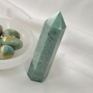 Shop Amazonite Points & Wands! Amazonite Crystal Tower, Ethically Sourced | Natural genuine stones & crystals in various shapes & sizes. Buy raw cut, tumbled, or polished gemstones for making jewelry or crystal healing energy vibration raising reiki stones. #crystals #gemstones #crystalhealing #crystalsandgemstones #energyhealing #affiliate #ad