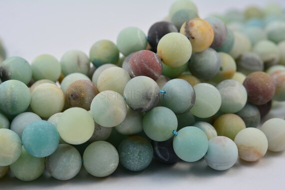 Amazonite, Matte Round Bead 12mm, Frosty Bead, Blue, Round, Stone Bead, Gemstone Bead, Beading, Jewelry Bead, Jewelry Supply, Jewelry Making