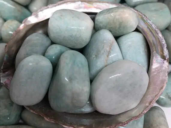 Amazonite Tumbled Stone, Medium/llarge Tumbled S, Soothing Stone, Soothes Emotions, Energies Luck And Love