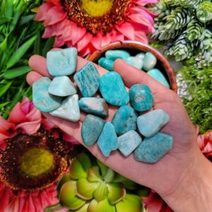 Shop Amazonite Stones & Crystals! Amazonite Tumble – Throat Chakra – No. 408 | Natural genuine stones & crystals in various shapes & sizes. Buy raw cut, tumbled, or polished gemstones for making jewelry or crystal healing energy vibration raising reiki stones. #crystals #gemstones #crystalhealing #crystalsandgemstones #energyhealing #affiliate #ad