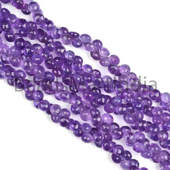 6-7 Mm Amethyst Faceted Onion Shape Beads, Purple Amethyst Faceted Onion Shape Beads Side Drill,amethyst Fancy Shape Bead,amethyst Onion