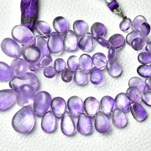 Shop Amethyst Bead Shapes! Natural Amethyst Plain Beads 5x7mm to 9x14mm Smooth Pear Shape Briolettes Gemstone Beads Superb Amethyst Beads 8.5 Inches Strand No2288 | Natural genuine other-shape Amethyst beads for beading and jewelry making.  #jewelry #beads #beadedjewelry #diyjewelry #jewelrymaking #beadstore #beading #affiliate #ad