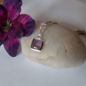 Shop Amethyst Pendants! Amethyst pendant, purple , set in 92.5 sterling silver, square shape, sterling silver chain option, Febuary birthstone | Natural genuine Amethyst pendants. Buy crystal jewelry, handmade handcrafted artisan jewelry for women.  Unique handmade gift ideas. #jewelry #beadedpendants #beadedjewelry #gift #shopping #handmadejewelry #fashion #style #product #pendants #affiliate #ad