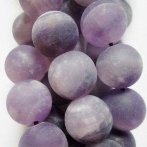 Shop Amethyst Round Beads! Genuine Matte Amethyst Beads – Round 12 mm Gemstone Beads – Full Strand 16", 33 beads, A-Quality | Natural genuine round Amethyst beads for beading and jewelry making.  #jewelry #beads #beadedjewelry #diyjewelry #jewelrymaking #beadstore #beading #affiliate #ad