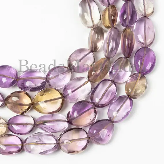 Ametrine Plain Nugget Shape Gemstone Beads, Ametrine Smooth Beads, Ametrine Nugget Shape Beads, Ametrine Beads, Ametrine Smooth Nuggets