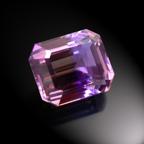 37carats - Aaa+ Ametrine Gemstone Octagon Cut Stone | Natural Bi-color Ametrine Semi Precious Gemstone Faceted Loose Cut Piece For Jewelry