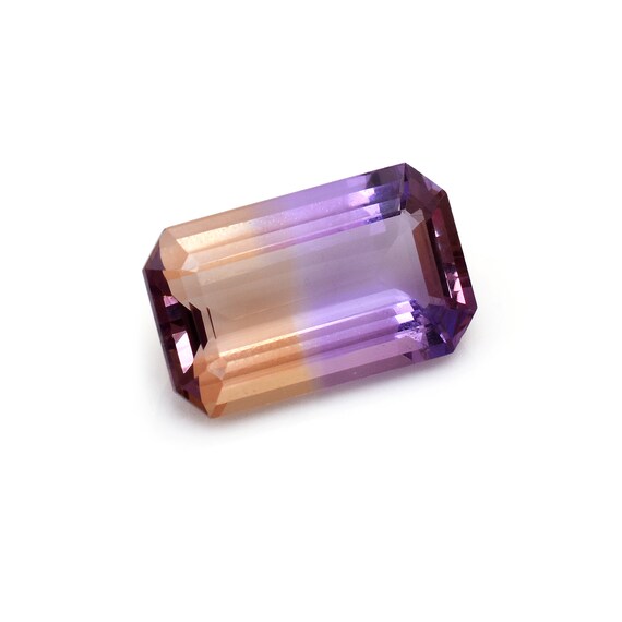 Aaa+ Ametrine Gemstone Rectangle Cut Stone | Natural Bi-color Ametrine Semi Precious Gemstone Faceted Loose Octagon Step Cut For Jewelry