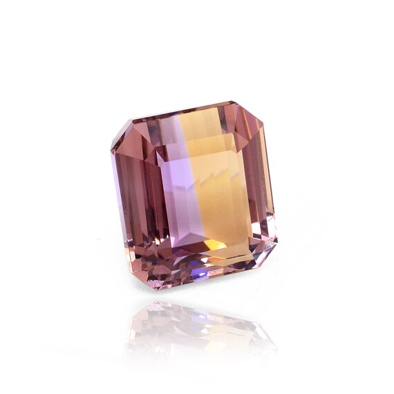 Natural Ametrine Gemstone Loose Octagon Cut Stone | Aaa+ Bi-color Ametrine Semi Precious Gemstone Faceted Loose Ascher Cut Piece For Jewelry