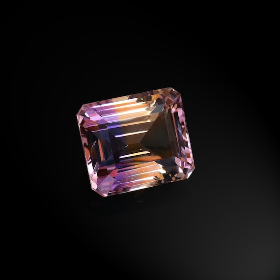 Rare Size Ametrine Gemstone Loose Octagon Cut Stone | Aaa+ Natural Bi-color Ametrine Semi Precious Gemstone Faceted Loose Ascher Cut Piece