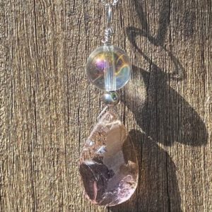 Shop Ametrine Necklaces! Ametrine And Angel Aura Healing Stone Necklace With Positive Healing Energy! | Natural genuine Ametrine necklaces. Buy crystal jewelry, handmade handcrafted artisan jewelry for women.  Unique handmade gift ideas. #jewelry #beadednecklaces #beadedjewelry #gift #shopping #handmadejewelry #fashion #style #product #necklaces #affiliate #ad
