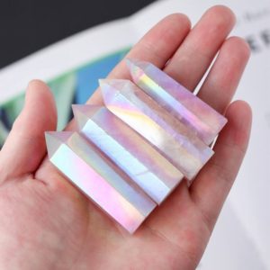 Angel aura quartz point rose quartz point titanium crystal point rose quartz tower crystal obelisk point wand wholesale | Natural genuine stones & crystals in various shapes & sizes. Buy raw cut, tumbled, or polished gemstones for making jewelry or crystal healing energy vibration raising reiki stones. #crystals #gemstones #crystalhealing #crystalsandgemstones #energyhealing #affiliate #ad