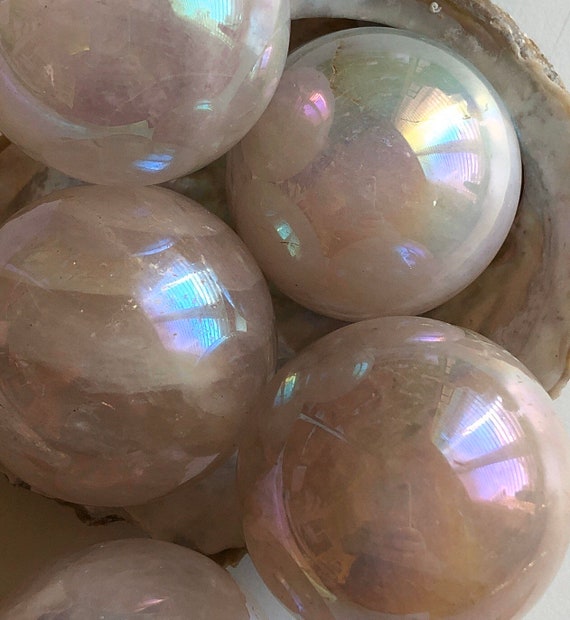 Angel Aura Rose Quartz Sphere, 40mm, Healing Stone, Healing Crystal, Chakra  Stone, Spiritual Stone