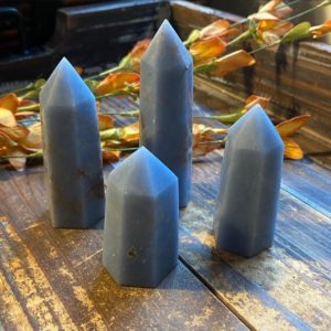 Shop Angelite Stones & Crystals! Angelite (Anhydrite) Crystal Towers | Natural genuine stones & crystals in various shapes & sizes. Buy raw cut, tumbled, or polished gemstones for making jewelry or crystal healing energy vibration raising reiki stones. #crystals #gemstones #crystalhealing #crystalsandgemstones #energyhealing #affiliate #ad