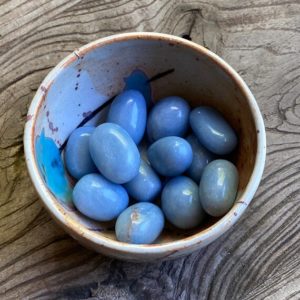 Shop Angelite Shapes! Peruvian Angelite pebbles R186E | Natural genuine stones & crystals in various shapes & sizes. Buy raw cut, tumbled, or polished gemstones for making jewelry or crystal healing energy vibration raising reiki stones. #crystals #gemstones #crystalhealing #crystalsandgemstones #energyhealing #affiliate #ad