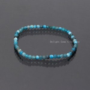 Shop Apatite Bracelets! 4mm Blue Apatite Stretch Bracelet, Natural Apatite Smooth Round Beads Bracelet, Gemstone Bracelet, Stretchable Bracelet, Apatite Jewellery | Natural genuine Apatite bracelets. Buy crystal jewelry, handmade handcrafted artisan jewelry for women.  Unique handmade gift ideas. #jewelry #beadedbracelets #beadedjewelry #gift #shopping #handmadejewelry #fashion #style #product #bracelets #affiliate #ad