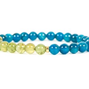 Shop Apatite Bracelets! Blue Apatite Bracelet, High Quality Green Apatite Bracelet, Stacking Bracelet Made with 6mm Beads, Translucent Apatite Gemstones | Natural genuine Apatite bracelets. Buy crystal jewelry, handmade handcrafted artisan jewelry for women.  Unique handmade gift ideas. #jewelry #beadedbracelets #beadedjewelry #gift #shopping #handmadejewelry #fashion #style #product #bracelets #affiliate #ad
