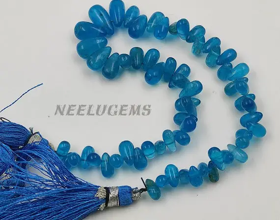 Aaa+ Quality Blue Chalcedony Faceted Teardrop Gemstone Beads,chalcedony Hydro Quartz Side Drill Drops Briolette,blue Hydro Beads For Jewelry