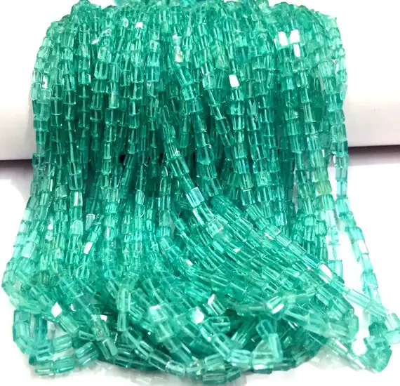 Natural Apatite Smooth Long Square Beads Apatite Rectangle Shape Beads Apatite Gemstone Beads Apatite Plain Square Beads Top Quality.