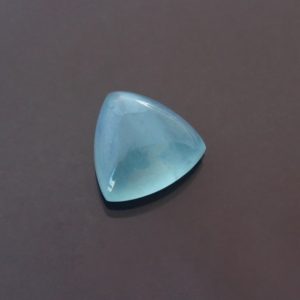 Milky Blue Aquamarine Gemstone Trillion Cabochon Cut from Madagascar Mines, 17.21ct, 17mm | Natural genuine stones & crystals in various shapes & sizes. Buy raw cut, tumbled, or polished gemstones for making jewelry or crystal healing energy vibration raising reiki stones. #crystals #gemstones #crystalhealing #crystalsandgemstones #energyhealing #affiliate #ad