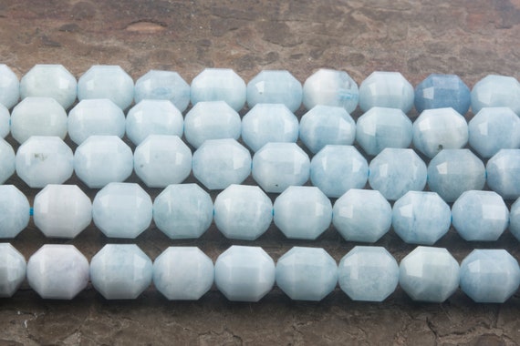 Aquamarine Gemstone Beads -light Blue Stone Beads - Faceted Gemstone Beads - 8x9mm Beads - Jewelry Making Supplies - Jewelry Beads
