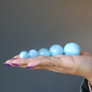 Shop Aquamarine Shapes! Aquamarine Sphere Enchanting Orb of Blue Bliss Crystal Ball | Natural genuine stones & crystals in various shapes & sizes. Buy raw cut, tumbled, or polished gemstones for making jewelry or crystal healing energy vibration raising reiki stones. #crystals #gemstones #crystalhealing #crystalsandgemstones #energyhealing #affiliate #ad