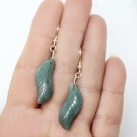 Summer Green – Carved Green Aventurine And Sterling Silver Earrings | Natural genuine Gemstone jewelry. Buy crystal jewelry, handmade handcrafted artisan jewelry for women.  Unique handmade gift ideas. #jewelry #beadedjewelry #beadedjewelry #gift #shopping #handmadejewelry #fashion #style #product #jewelry #affiliate #ad