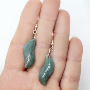 Shop Aventurine Earrings! Summer Green – Carved Green Aventurine and Sterling Silver Earrings | Natural genuine Aventurine earrings. Buy crystal jewelry, handmade handcrafted artisan jewelry for women.  Unique handmade gift ideas. #jewelry #beadedearrings #beadedjewelry #gift #shopping #handmadejewelry #fashion #style #product #earrings #affiliate #ad