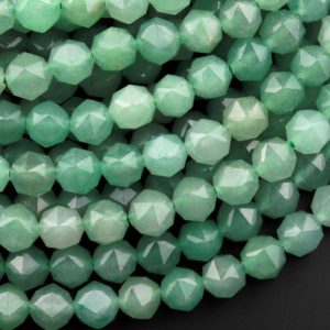 Shop Aventurine Faceted Beads! AAA Natural Green Aventurine 8mm 10mm Beads Faceted Double Hearted Star Cut 15.5" Strand | Natural genuine faceted Aventurine beads for beading and jewelry making.  #jewelry #beads #beadedjewelry #diyjewelry #jewelrymaking #beadstore #beading #affiliate #ad