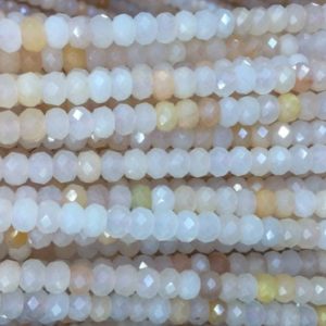 Shop Aventurine Faceted Beads! light peach aventurine faceted rondelle beads – natural stone beads -4x6mm abacus beads – jewelry making beads – natural stone beads | Natural genuine faceted Aventurine beads for beading and jewelry making.  #jewelry #beads #beadedjewelry #diyjewelry #jewelrymaking #beadstore #beading #affiliate #ad