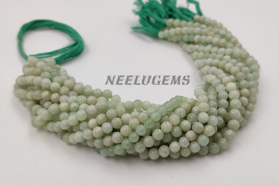 Aaa+ Amazonite Smooth Round Beads,6-7 Mm Natural Amazonite Plain Round Ball Beads,13"indian Cut Gemstone Beads For Hadmade Jewelry