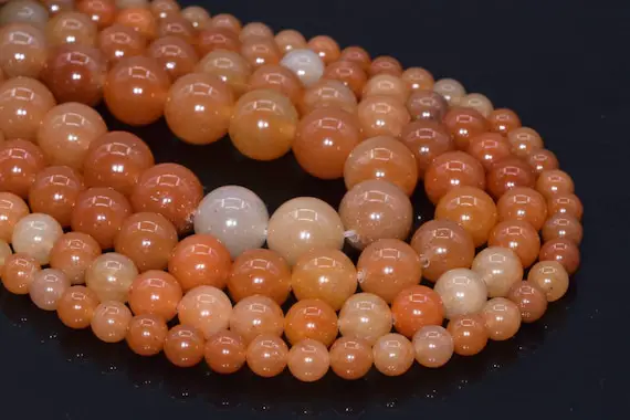 Orange Aventurine Loose Beads Round Shape 6mm 8mm 10mm 15mm