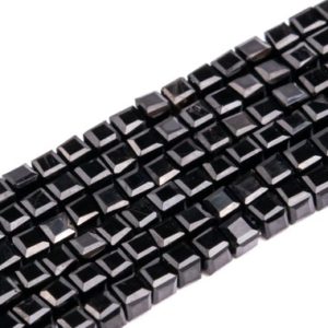 Shop Black Tourmaline Faceted Beads! Genuine Natural Black Tourmaline Loose Beads Grade AA Faceted Cube Shape 2x2mm | Natural genuine faceted Black Tourmaline beads for beading and jewelry making.  #jewelry #beads #beadedjewelry #diyjewelry #jewelrymaking #beadstore #beading #affiliate #ad