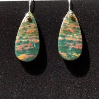 Bloodstone And Sterling Silver Earrings Handmade By Chris Hay | Natural genuine Gemstone jewelry. Buy crystal jewelry, handmade handcrafted artisan jewelry for women.  Unique handmade gift ideas. #jewelry #beadedjewelry #beadedjewelry #gift #shopping #handmadejewelry #fashion #style #product #jewelry #affiliate #ad