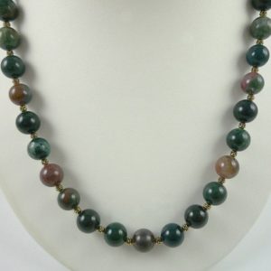 Shop Bloodstone Necklaces! Bloodstone Necklace Gold Green Mauve Brown Red Gemstone Necklace 19-Inch Bloodstone Bead Necklace | Natural genuine Bloodstone necklaces. Buy crystal jewelry, handmade handcrafted artisan jewelry for women.  Unique handmade gift ideas. #jewelry #beadednecklaces #beadedjewelry #gift #shopping #handmadejewelry #fashion #style #product #necklaces #affiliate #ad
