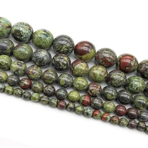 Natural Dragon Bloodstone Gemstone Faceted Round Beads 15'' 4mm 6mm 8mm 10mm 