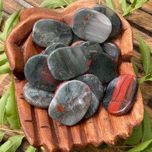 Shop Bloodstone Shapes! Bloodstone, Bloodstone Palm Stone, Qty. 1 | Natural genuine stones & crystals in various shapes & sizes. Buy raw cut, tumbled, or polished gemstones for making jewelry or crystal healing energy vibration raising reiki stones. #crystals #gemstones #crystalhealing #crystalsandgemstones #energyhealing #affiliate #ad