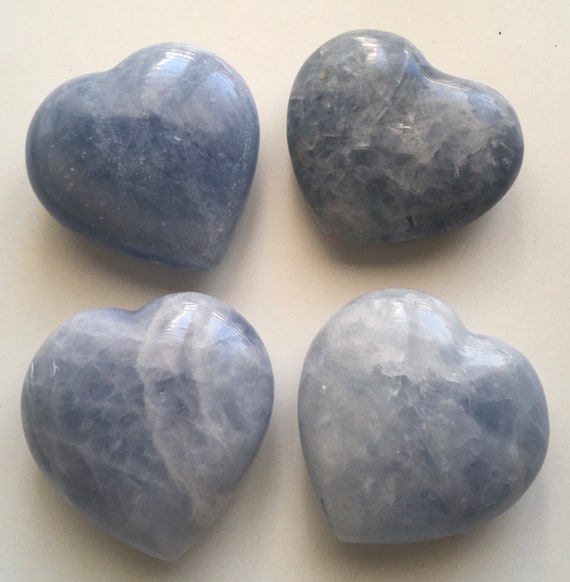 Blue Calcite Large Gemstone Heart, Healing Stone, Healing Crystals And Stones, Chakra Stones, Spiritual Stone