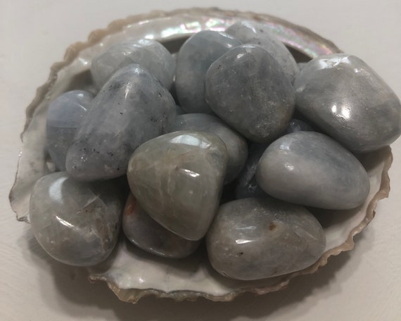 Calcite Tumbled Stone, Blue Calcite, Relaxing Stone, Healing Stone, Chakra Stone, Spiritual Stone, Healing Crystal