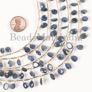 Shop Sapphire Bead Shapes! Blue Sapphire Briolette, Sapphire Rose Cut Beads, Blue Sapphire Face Drill Beads, Blue Sapphire Front To Back Beads, Sapphire Faceted Cabs | Natural genuine other-shape Sapphire beads for beading and jewelry making.  #jewelry #beads #beadedjewelry #diyjewelry #jewelrymaking #beadstore #beading #affiliate #ad