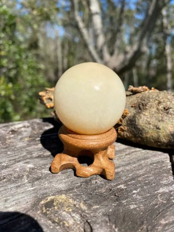 Yellow Calcite Sphere - Reiki Charged - Powerful Energy - Cleanse Negative Energy - Wisdom - Psychic Abilities - #5