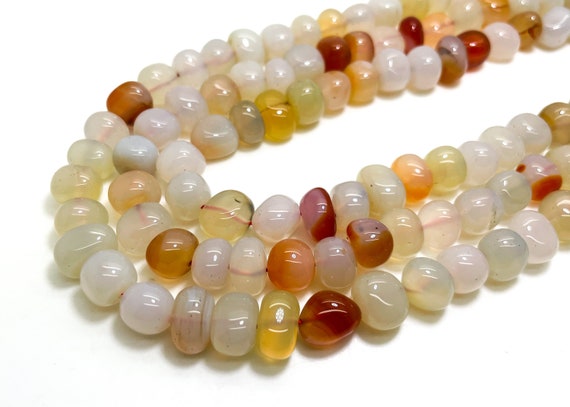 Natural Carnelian Pebbles Smooth Polished Roch Stone Nugget Gemstone Beads (assorted Size) - Pgs388