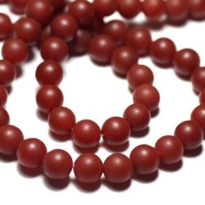 Shop Carnelian Bead Shapes! 10pc – Perles de Pierre – Cornaline Boules 8mm Mat Sablé Givré – 8741140022218 | Natural genuine other-shape Carnelian beads for beading and jewelry making.  #jewelry #beads #beadedjewelry #diyjewelry #jewelrymaking #beadstore #beading #affiliate #ad
