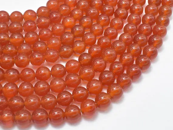 Carnelian, Round, 8mm(8.3mm), 15.5 Inch, Full Strand, Approx. 48 Beads, Hole 1mm, Aa Quality (182054022)