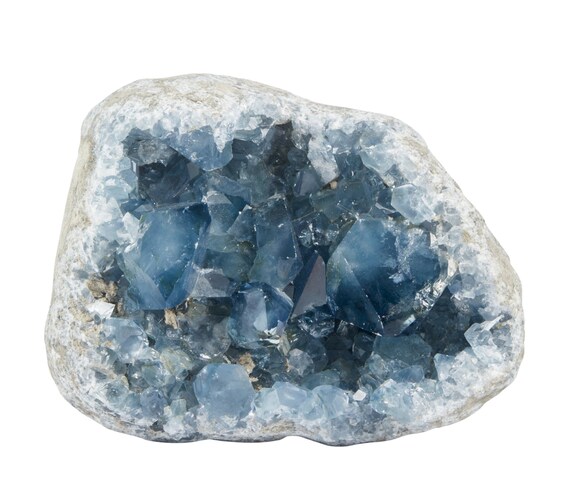 Raw Celestite Cluster - Grade Extra Quality - Blue Celestite Geode - Large Celestite Crystal - Celestite Crystal Cluster - Large Geode - 73