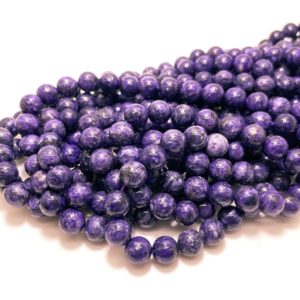 Shop Charoite Beads! Natural Dark Purple Charoite Smooth Round Sphere Ball Loose Gemstone Beads (6mm 8mm 10mm) – PG132 | Natural genuine beads Charoite beads for beading and jewelry making.  #jewelry #beads #beadedjewelry #diyjewelry #jewelrymaking #beadstore #beading #affiliate #ad