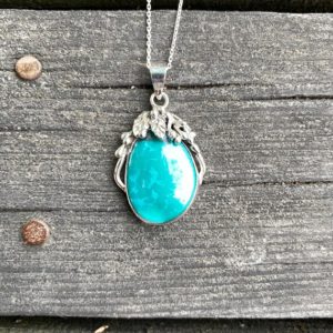 Shop Chrysocolla Pendants! Natural Chrysocolla Silver Necklace, Chrysocolla Pendant, Special Collection Piece, Blue Green Chrysocolla Necklace, Ancient Roman Style | Natural genuine Chrysocolla pendants. Buy crystal jewelry, handmade handcrafted artisan jewelry for women.  Unique handmade gift ideas. #jewelry #beadedpendants #beadedjewelry #gift #shopping #handmadejewelry #fashion #style #product #pendants #affiliate #ad