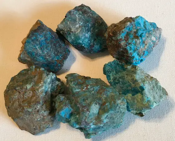 Chrysocolla Turquoise Raw Natural Stone, Healing Stone, Healing Crystal, Spiritual Stone, Meditation, Tumbled Stone