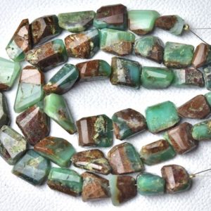 Shop Chrysoprase Chip & Nugget Beads! Natural Chrysoprase Nugget Beads 11mm to 17mm Faceted Nugget Beads Gemstone Beads Rare Chrysoprase Beads Strand 7.5 inches Strand No5675 | Natural genuine chip Chrysoprase beads for beading and jewelry making.  #jewelry #beads #beadedjewelry #diyjewelry #jewelrymaking #beadstore #beading #affiliate #ad